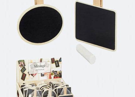 Sortierte Memotafeln mit Klammer und Kreide, 2er-Set - Ideal für Organisation und Deko TK Gruppe® Grosshandel 