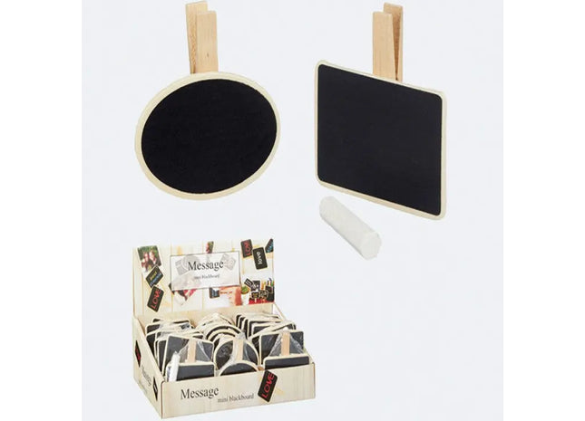 Sortierte Memotafeln mit Klammer und Kreide, 2er-Set - Ideal für Organisation und Deko TK Gruppe® Grosshandel 