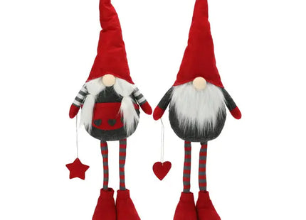 Sortierte Weihnachtsfiguren: Wichtel Udo, Santa, Frau, 80cm - Dekorative Set TK Gruppe® Grosshandel 