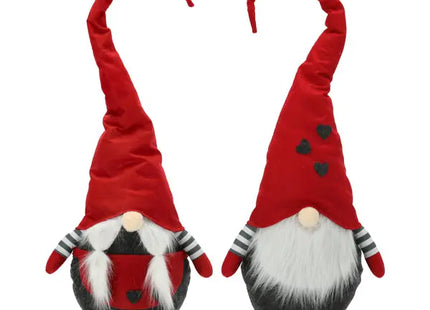 Sortierte Wichtel Santa & Frau, Rot, Design 1, 100cm – Festliche Figuren TK Gruppe® Grosshandel 