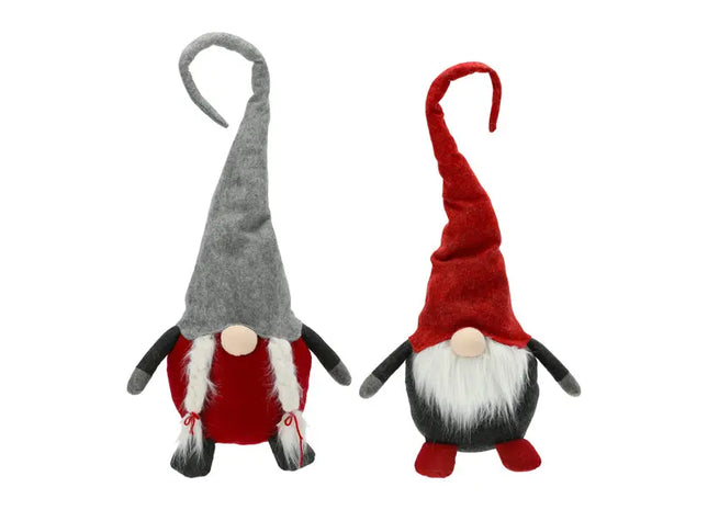 Sortierte Wichtel Santa und Frau, Rot, Design 2, 100cm – Weihnachtsfiguren TK Gruppe® Grosshandel 