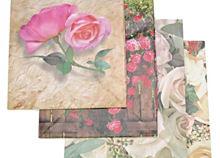 Sortiment Mittelgroße Rosen-Geschenktüten, 4er-Set, 23x18x8cm - Perfekt für verschiedene Anlässe TK Gruppe® Grosshandel 