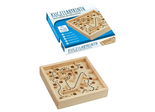 Spannendes Kugel-Labyrinthspiel, Handliches Geschicklichkeitsspiel, 12x12 cm – Ideal für Kinder TK Gruppe® Grosshandel 