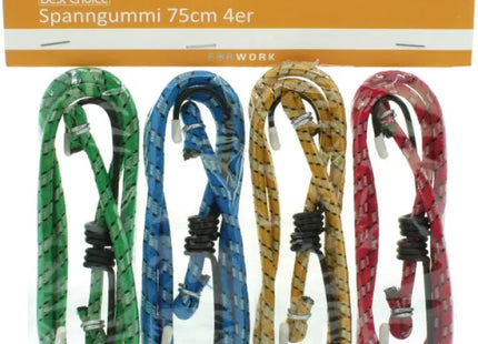 Spanngurte im 4er-Set, 75cm, Verschiedene Farben - Robuste Elastische Bänder für Vielseitigen Einsatz TK Gruppe® Grosshandel 