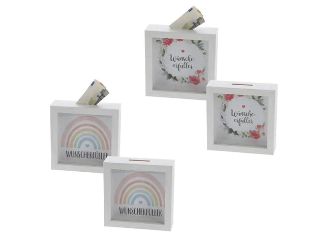 Sparbüchse Wunschverwirklicher, 2 Stück, ca. 13cm TK Gruppe® Grosshandel 