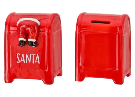 Spardose Briefkasten Santa Design 1, ca. 10x14 cm – Festlicher Münzsammler TK Gruppe® Grosshandel 
