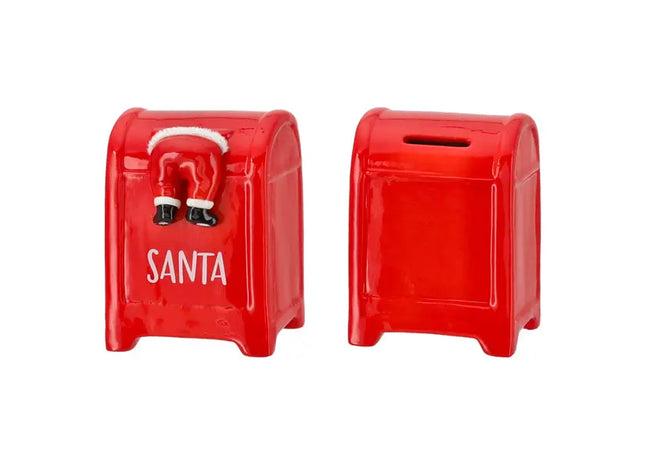 Spardose Briefkasten Santa Design 1, ca. 10x14 cm – Festlicher Münzsammler TK Gruppe® Grosshandel 