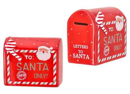 Spardose Briefkasten mit Santa-Design 2, ca. 14x12 cm – Festliche Deko TK Gruppe® Grosshandel 