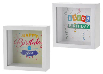 Spardose Geburtstag, 2er-Set, ca. 14,5cm | Lustige Geldboxen | Geburtstags-Sparbüchsen TK Gruppe® Grosshandel 