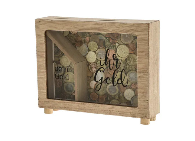 Spardose 'Meins & Deins', 15 cm hoch - Perfekt für gemeinsame Sparziele TK Gruppe® Grosshandel 