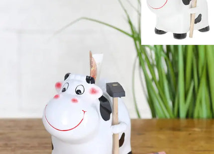 Spardose in Kuhform mit Hammer, 13cm Hoch, Originelle Geldsparbüchse TK Gruppe® Grosshandel 