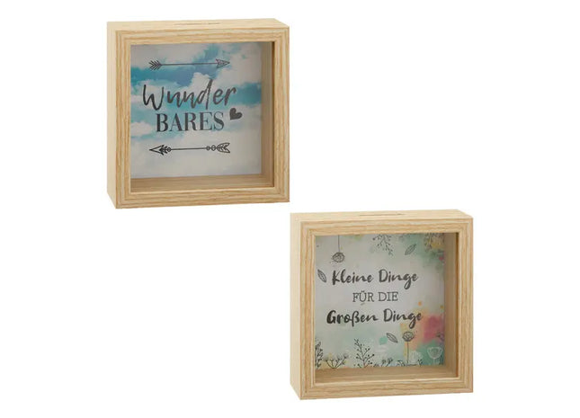 Spardosen mit Sprüchen, Set aus 2, ca. 14,5 cm hoch - Ideale Geschenkidee TK Gruppe® Grosshandel 