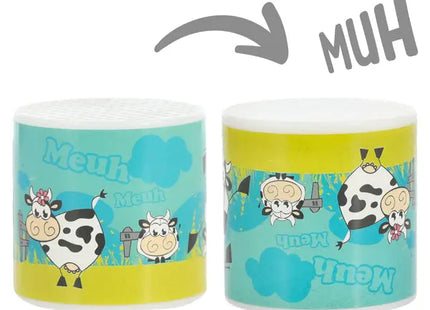 Spaßige Muhdose - Geräusch-Spielzeug mit Kuhlaut, ca. 6cm hoch, Lustiger Soundmaker TK Gruppe® Grosshandel 