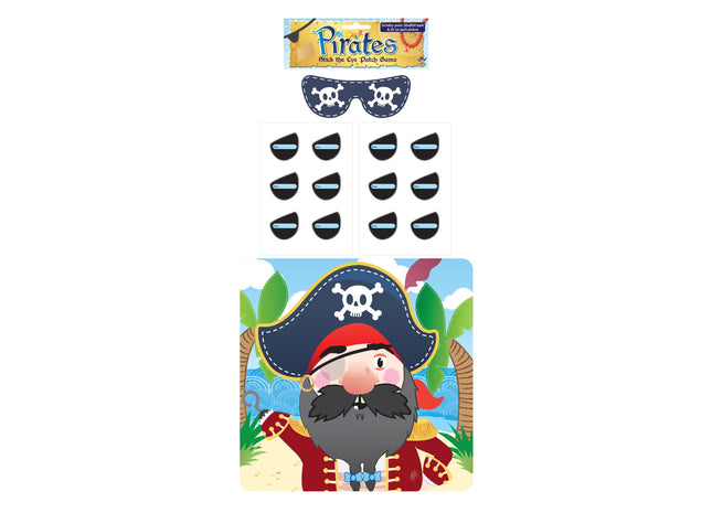 Spiel Augenklappe An Den Piraten Anbringen, 14-teilig - Partyspiel Für Kinder TK Gruppe® Grosshandel 