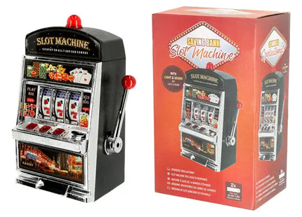 Spielautomat Spardose mit Klingel und LED - Unterhaltsames Sparvergnügen TK Gruppe® Grosshandel 