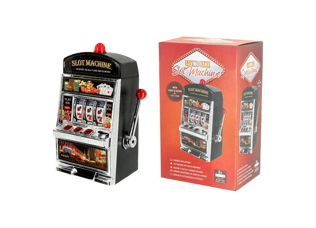 Spielautomat Spardose mit Klingel und LED - Unterhaltsames Sparvergnügen TK Gruppe® Grosshandel 