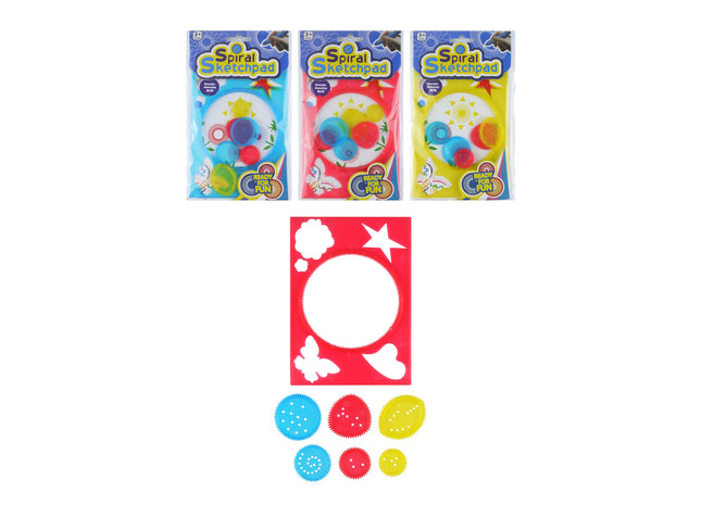 Spiralvorlagen, 7 Stück, 3 verschiedene Farben, Bastelbedarf für Kinder TK Gruppe® Grosshandel 
