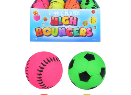 Sport Hüpfball, 6,2 cm, 4 verschiedene Designs - Strapazierfähiges Spielzeug für Draußen TK Gruppe® Grosshandel 