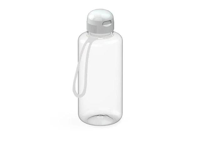 Sports Hydration Flasche 1L mit Riemen, Transparent-Weiß TK Gruppe® Grosshandel 