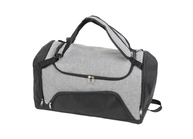 Sporttasche 2 IN 1 - grau - schwarz, multifunktional und stilvoll, ideal für Sport und Reisen TK Gruppe® Grosshandel 