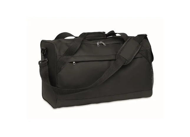 Sporttasche 600D RPET TERRA + - schwarz, nachhaltig und robust, ideal für Fitness und Reisen TK Gruppe® Grosshandel 