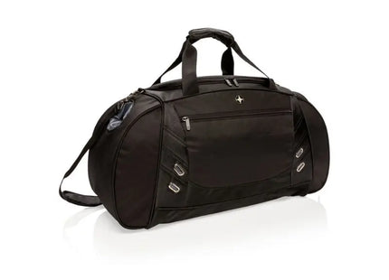 Vielseitige Wochenend-/Sporttasche, Schwarz, Perfekt für Freizeit und Sport TK Gruppe® Grosshandel 
