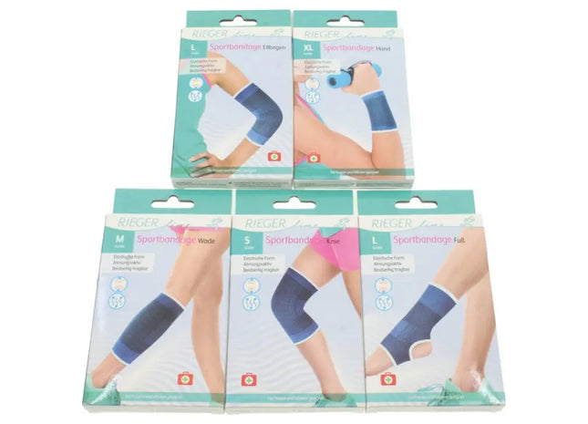 Sportverbände in Größen S-XL, Sortiment - Flexible Stützbandagen für Sportverletzungen TK Gruppe® Grosshandel 