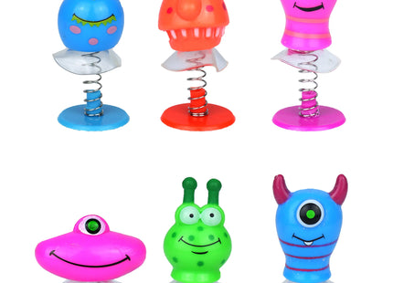 Springende Monsterfiguren 4-5 cm - 6 Designs, Bunte Sammelfiguren TK Gruppe® Grosshandel 
