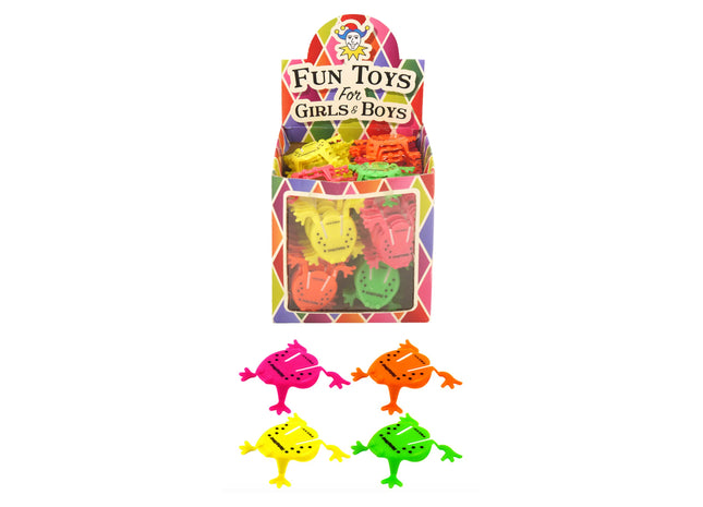 Springender Frosch - 5,5 cm, 4 Neonfarben TK Gruppe® Grosshandel 