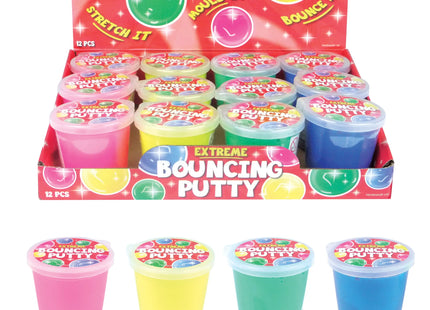 Springknete in der Dose, 28 g, 6 cm x 6,5 cm, 4 verschiedene Farben, lustiges Squishy-Spielzeug für Kinder TK Gruppe® Grosshandel 