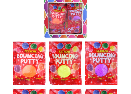 Springknete, 5G Tüte, 6 verschiedene Farben, Dehnbares und Hüpfendes Spielzeug für Kinder TK Gruppe® Grosshandel 