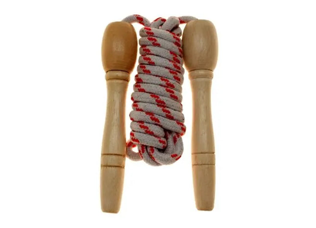 Springseil speziell für Kinder mit Holzgriffen TK Gruppe® Grosshandel 