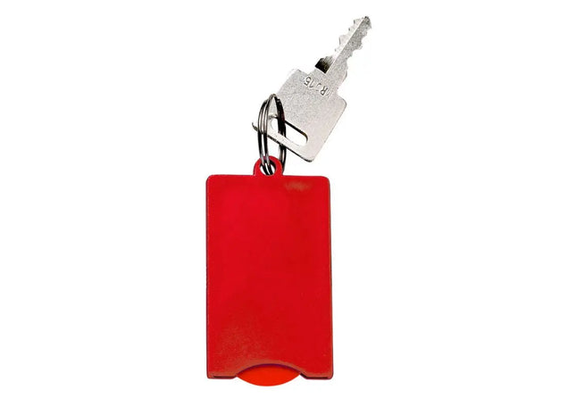 Square Chip-Schlüsselanhänger in Standard-Rot - Praktisch & Auffällig TK Gruppe® Grosshandel 