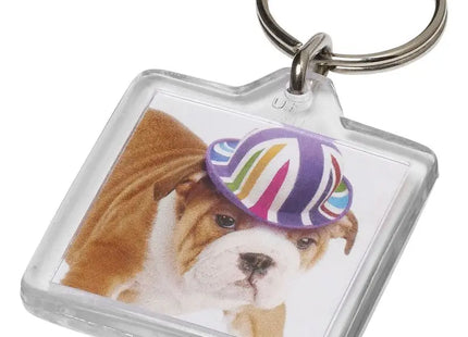 Square U1 Keychain Vial - Transparent Clear - Essential Everyday Accessory TK Gruppe® Grosshandel 