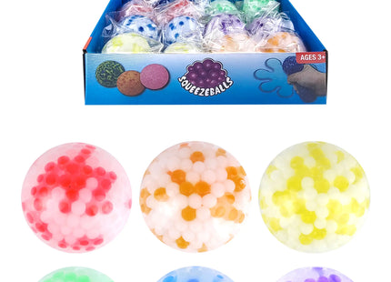 Squeeze Ball Zweifarbig, 7 cm, 6 verschiedene Farben - Stressabbau Spielzeug TK Gruppe® Grosshandel 