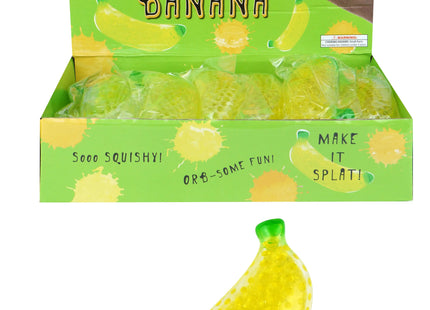 Squeeze Banana Stressball mit Perlenfüllung 14cm - Entspannungsspielzeug für Kinder & Erwachsene TK Gruppe® Grosshandel 