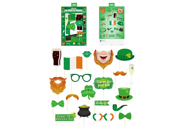 St. Patrick'S Day Schmuckstäbe, irisches Motiv, sortiertes Design - Partyzubehör TK Gruppe® Grosshandel 