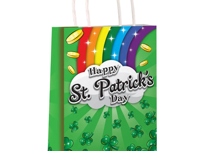 St. Patricks Tasche Mit Griff 14x21x7 cm - Festliche Geschenktasche, Grün TK Gruppe® Grosshandel 