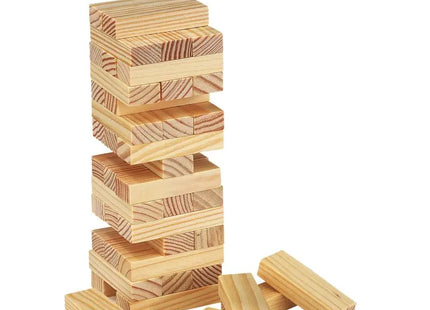 Stabiler HIGH-RISE Wackelturm aus Holz: Spannendes Geschicklichkeitsspiel TK Gruppe® Grosshandel 