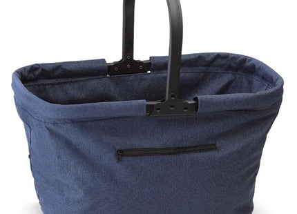 Stabiler, zusammenklappbarer Einkaufskorb in Dunkelblau TK Gruppe® Grosshandel 