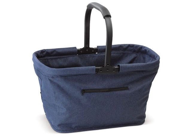 Stabiler, zusammenklappbarer Einkaufskorb in Dunkelblau TK Gruppe® Grosshandel 