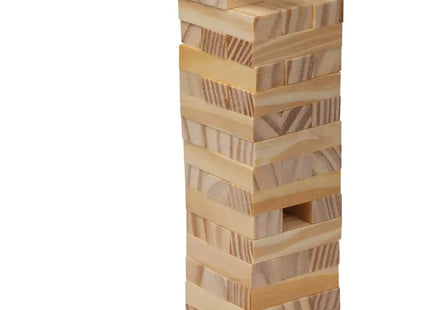 Stapel Geschicklichkeitsspiel aus Holz - Braun: Klassisches Spiel für Konzentration und Geschicklichkeit TK Gruppe® Grosshandel 