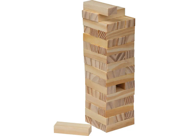Stapel Geschicklichkeitsspiel aus Holz - Braun: Klassisches Spiel für Konzentration und Geschicklichkeit TK Gruppe® Grosshandel 