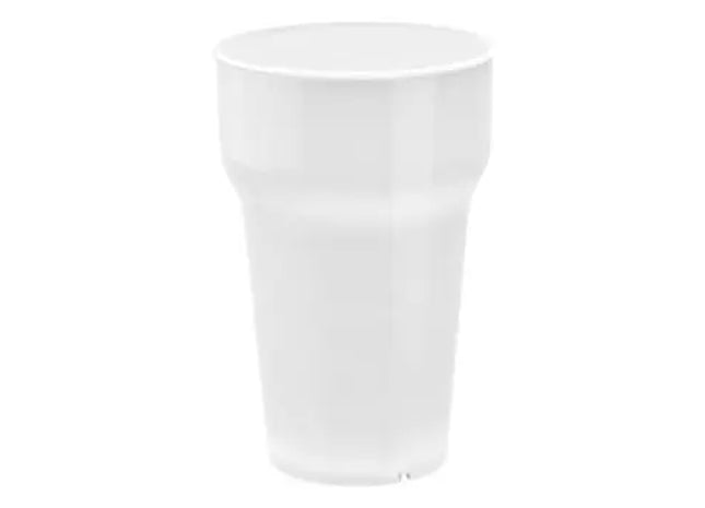 Stapelbarer Becher 200 ml - Weiß, Platzsparender und robuster Trinkbecher aus Kunststoff TK Gruppe® Grosshandel 