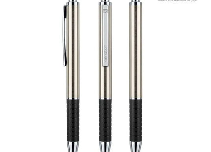 Star Tec Steel Druckkugelschreiber - Silber Robuster Stift für präzises und komfortables Schreiben TK Gruppe® Grosshandel 