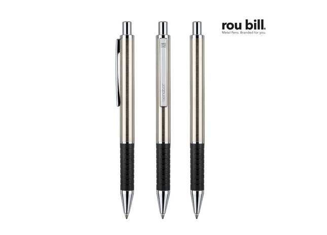 Star Tec Steel Druckkugelschreiber - Silber Robuster Stift für präzises und komfortables Schreiben TK Gruppe® Grosshandel 
