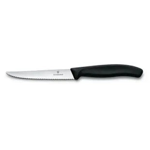 Steak- und Pizzamesser 11cm mit Wellenschliff in Schwarz - Schnittgenauigkeit TK Gruppe® Grosshandel 