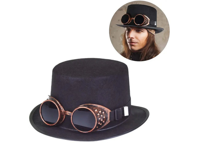 "Steampunk" Zylinderhut mit Brille TK Gruppe® Grosshandel 