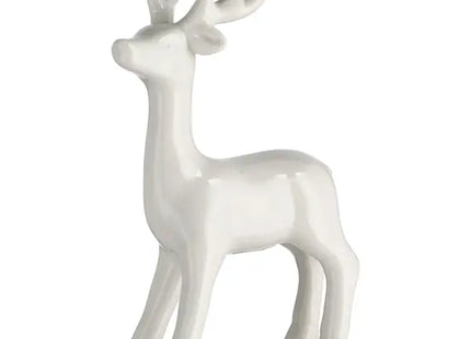 Stehende Rentierfigur, klein, ca. 20cm – Weihnachtsdeko | Festliche Rentier-Statue TK Gruppe® Grosshandel 