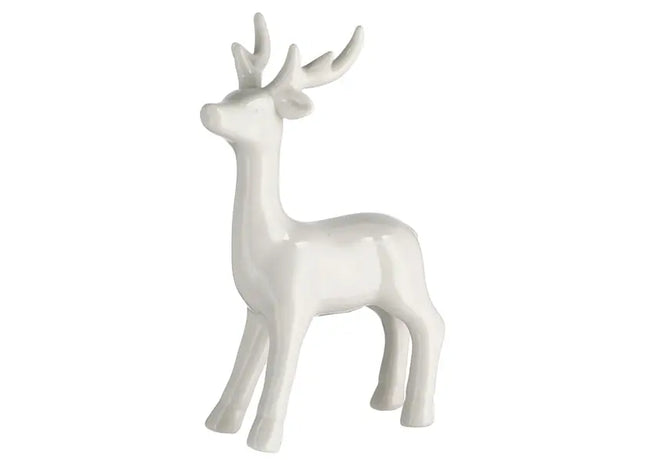 Stehende Rentierfigur, klein, ca. 20cm – Weihnachtsdeko | Festliche Rentier-Statue TK Gruppe® Grosshandel 